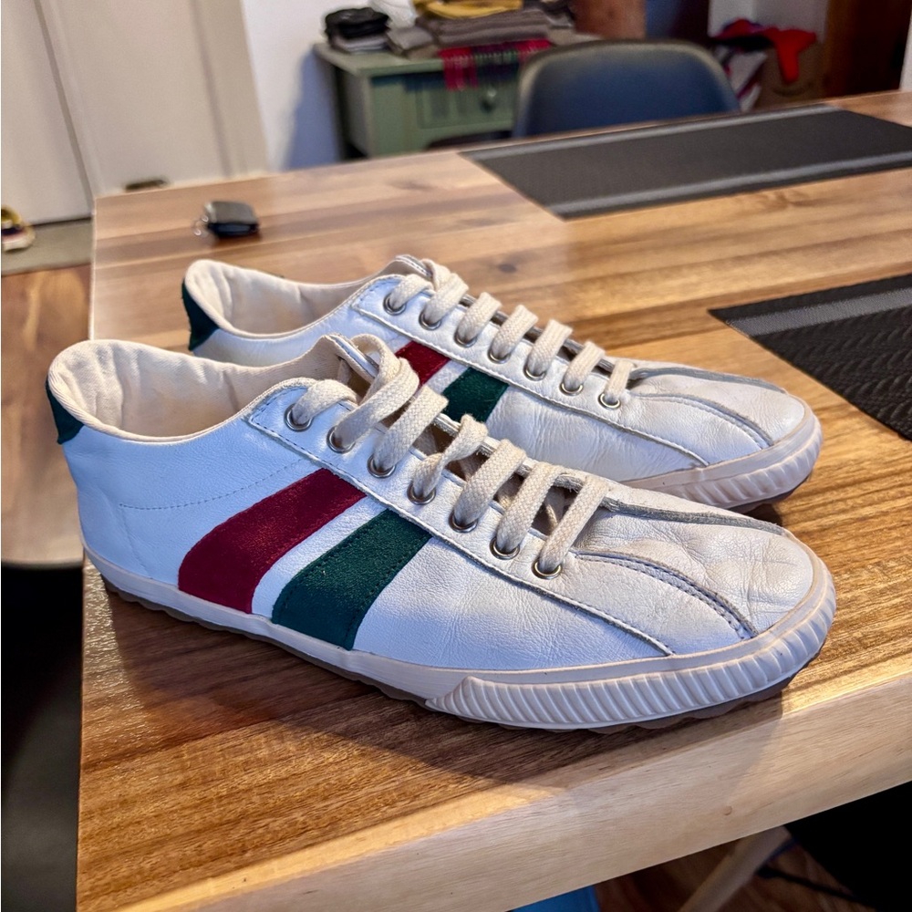 El Ganso by Jeremy Stanford White Tennis Sneakers in Leather (Size 42)